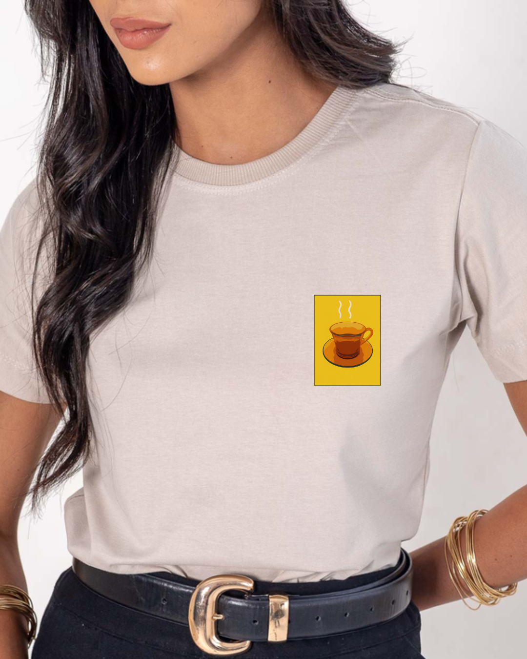 Camiseta Feminina - Xícara Ambar