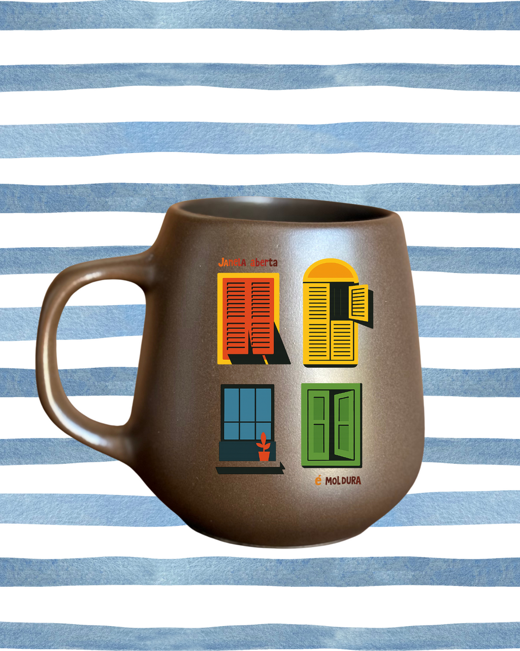 Caneca de porcelana fosca - Janela Aberta É Moldura