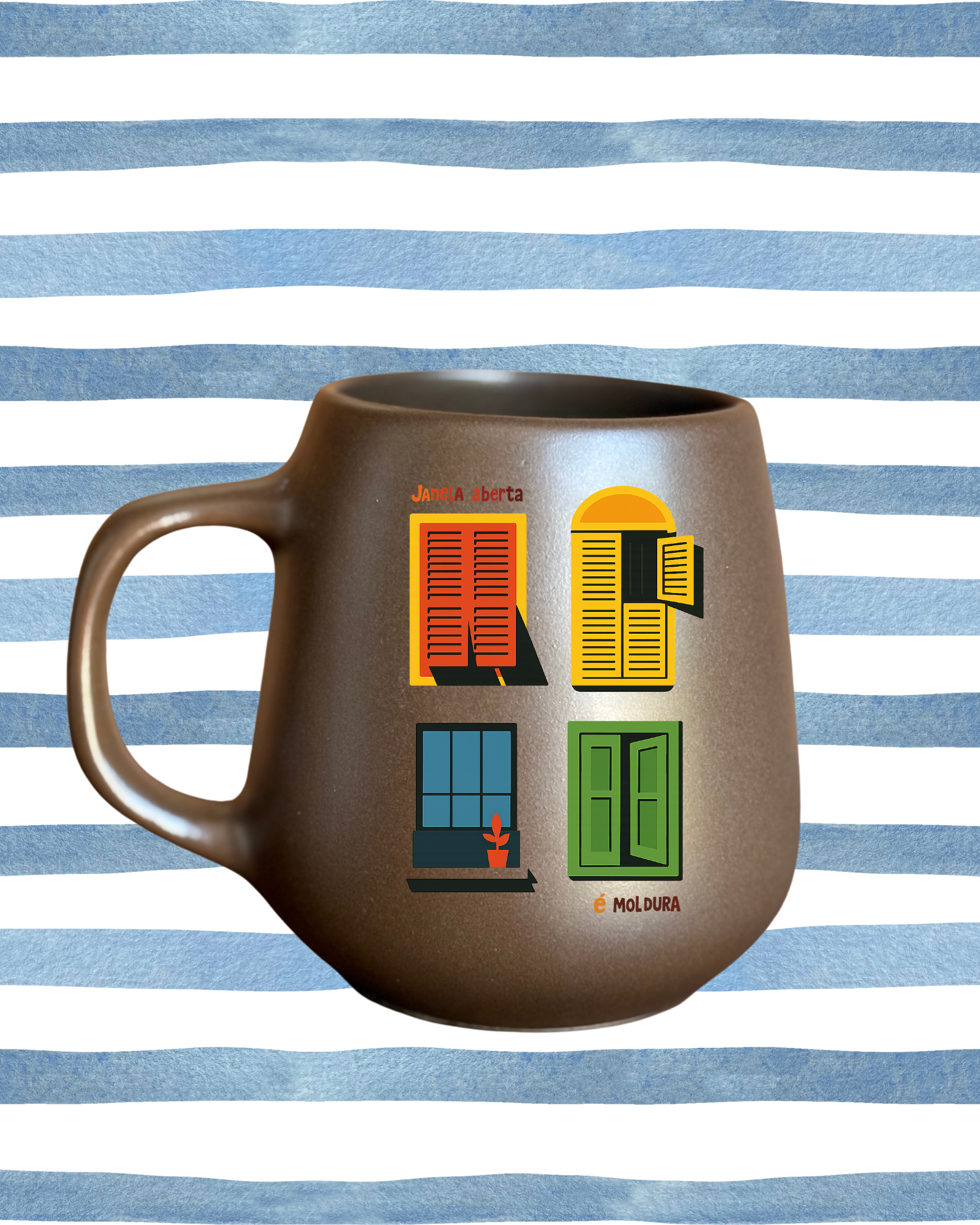 Caneca de porcelana fosca - Janela Aberta É Moldura