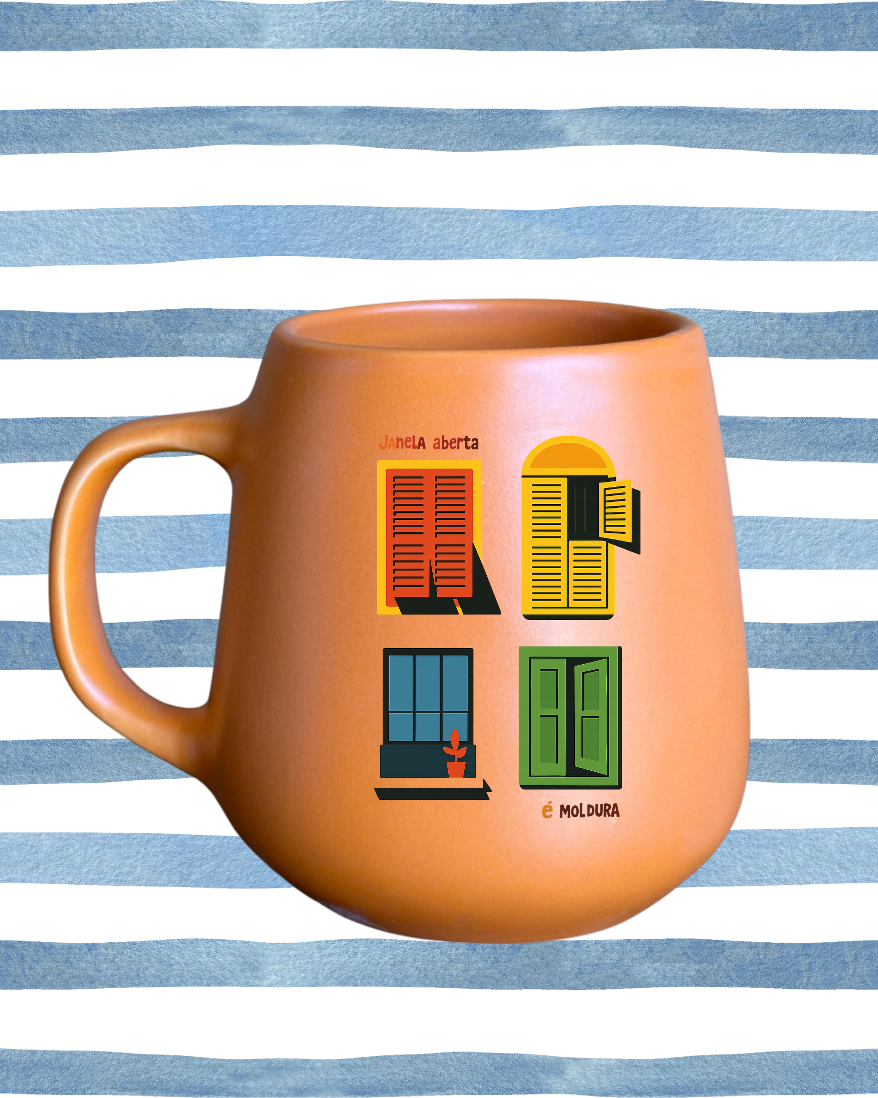 Caneca de porcelana fosca - Janela Aberta É Moldura