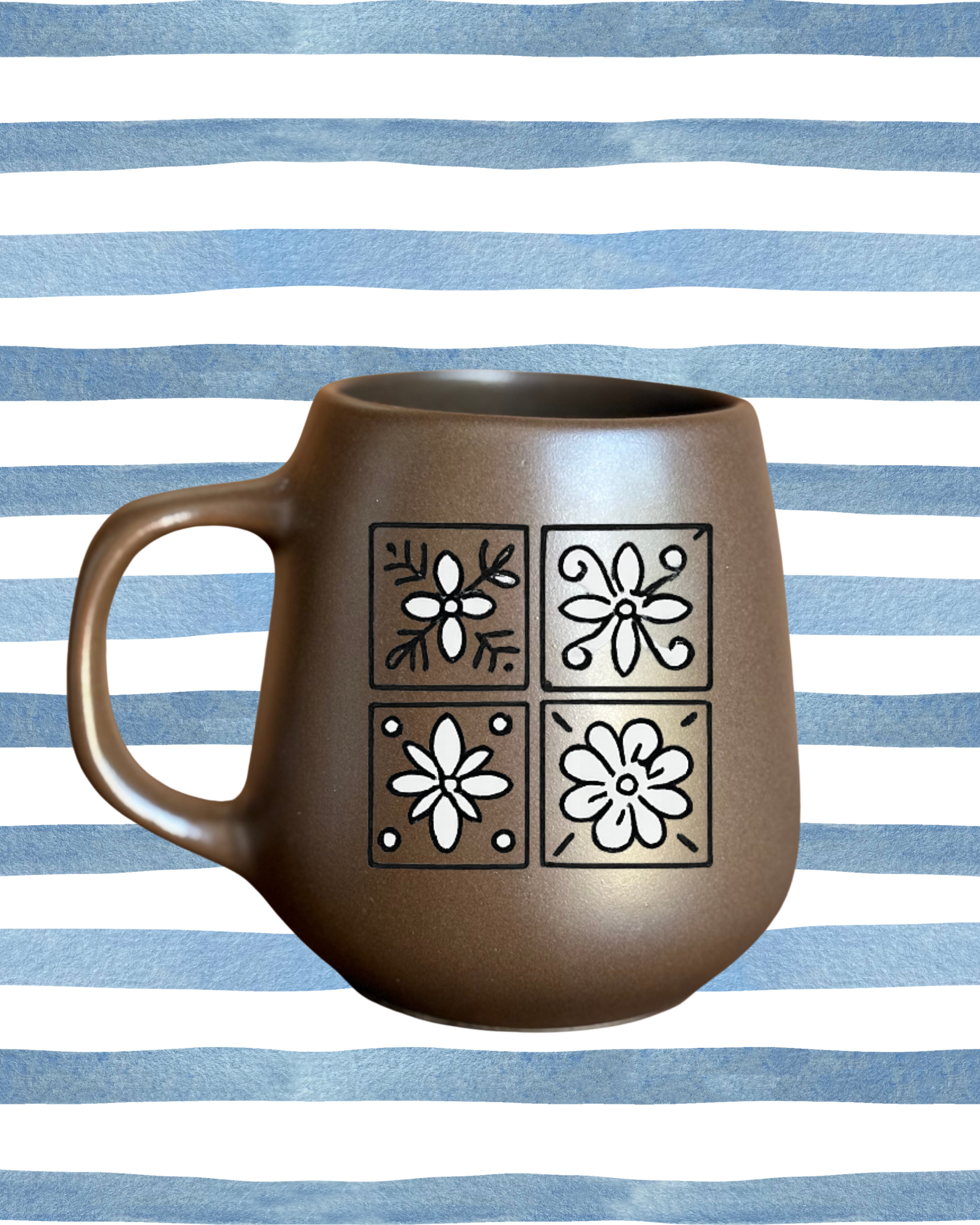 Caneca de porcelana fosca - Azulejos