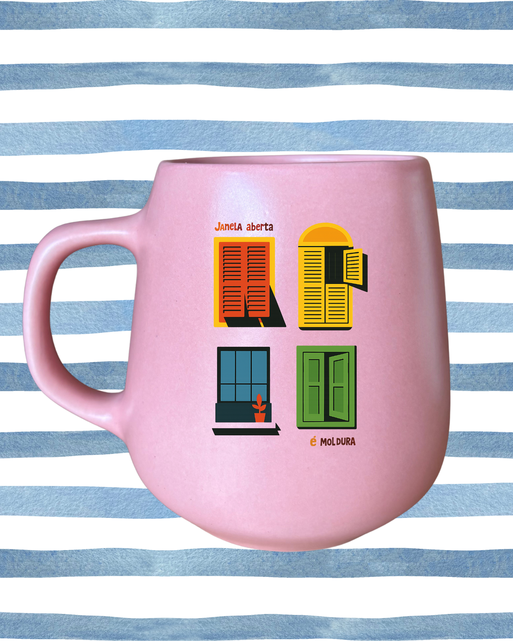 Caneca de porcelana fosca - Janela Aberta É Moldura