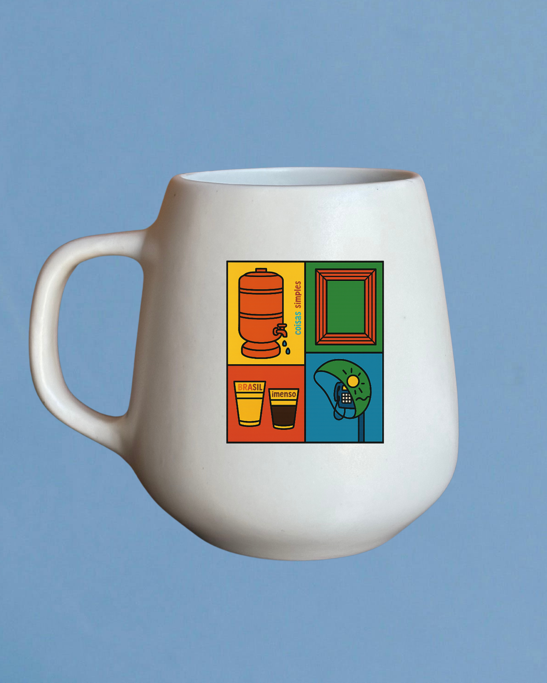 Caneca de porcelana fosca - Brasil Imenso