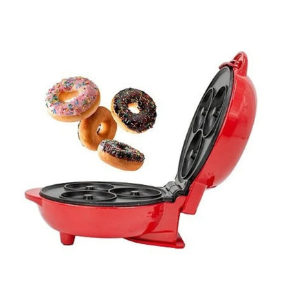 Mini Máquina de Donuts Elétrica 3 Furos - Cozimento Rápido 110V