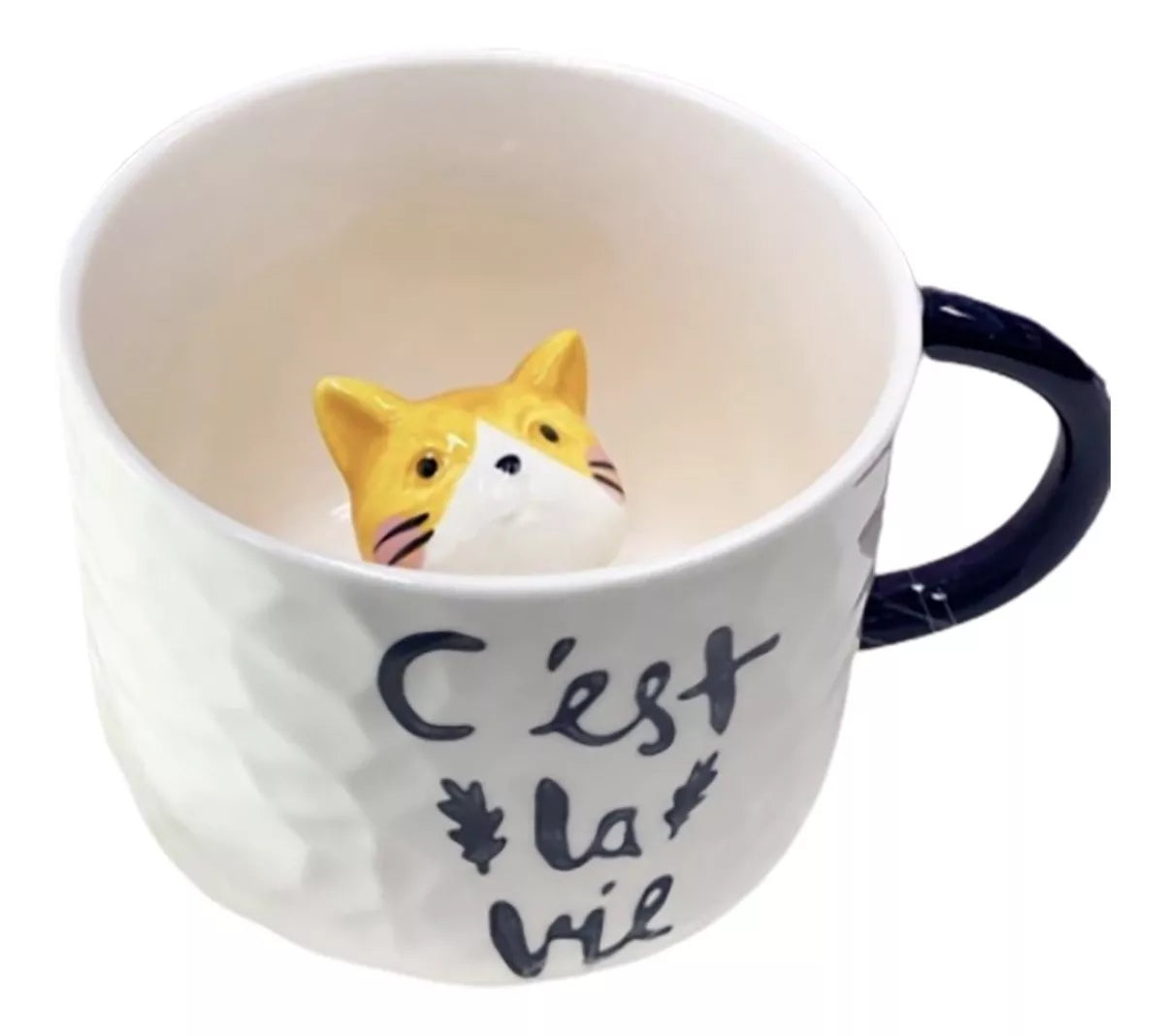 Caneca com Gatinho dentro frases 3D