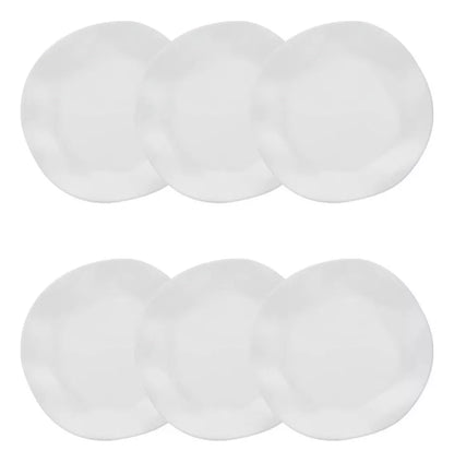 Conjunto de 6 Pratos Fundos 22,5cm Oxford Ryo Branco