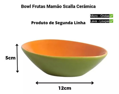 Bowl Mamão Scalla – Cerâmica de Alta Resistência