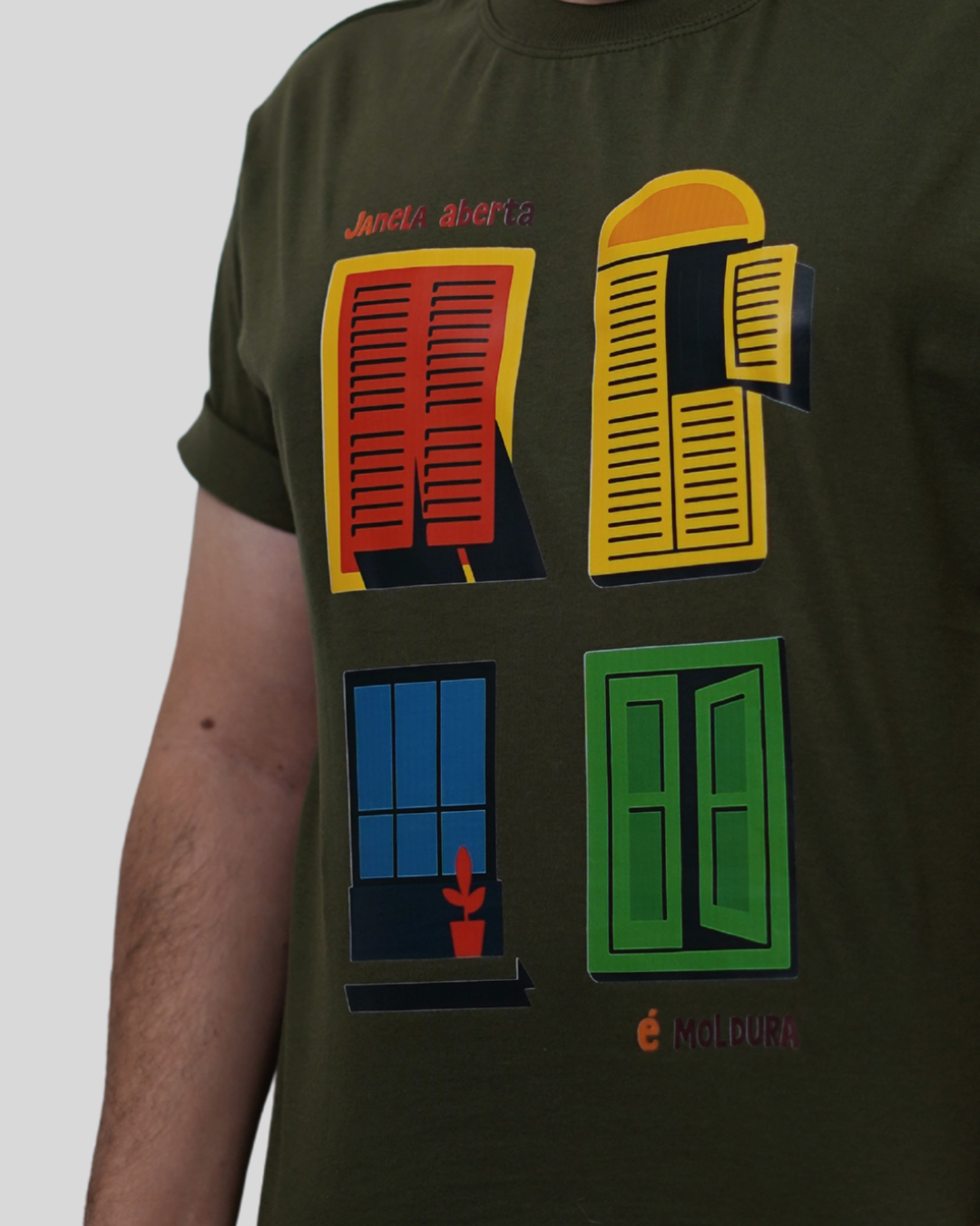 Camiseta Masculina - Janela Aberta É Moldura
