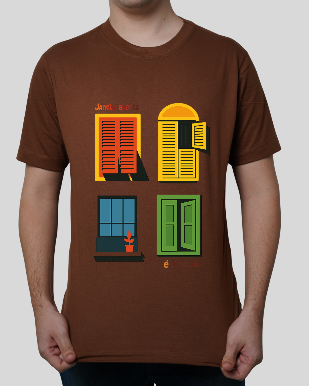 Camiseta Masculina - Janela Aberta É Moldura