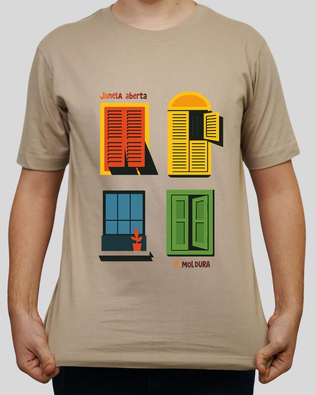 Camiseta Masculina - Janela Aberta É Moldura
