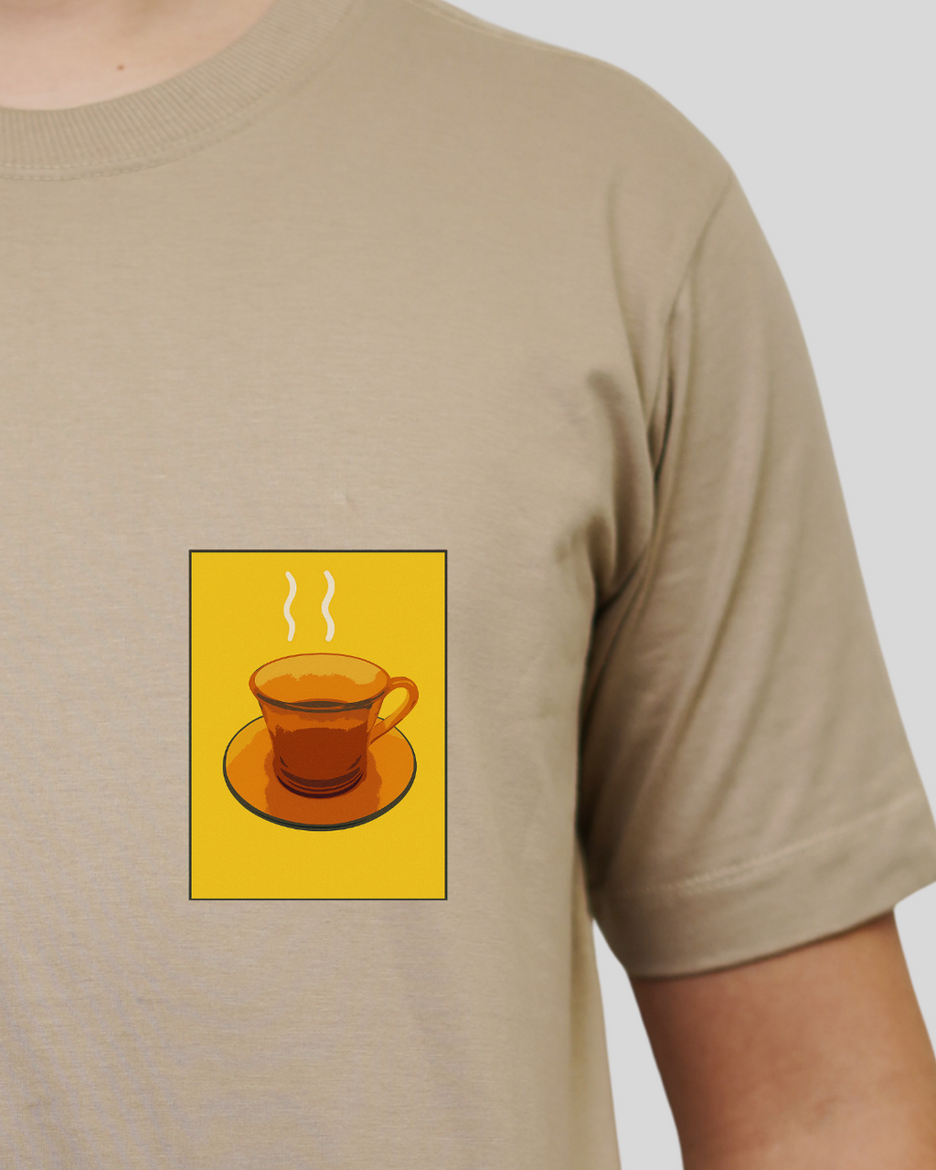 Camiseta Masculina - Xícara Ambar