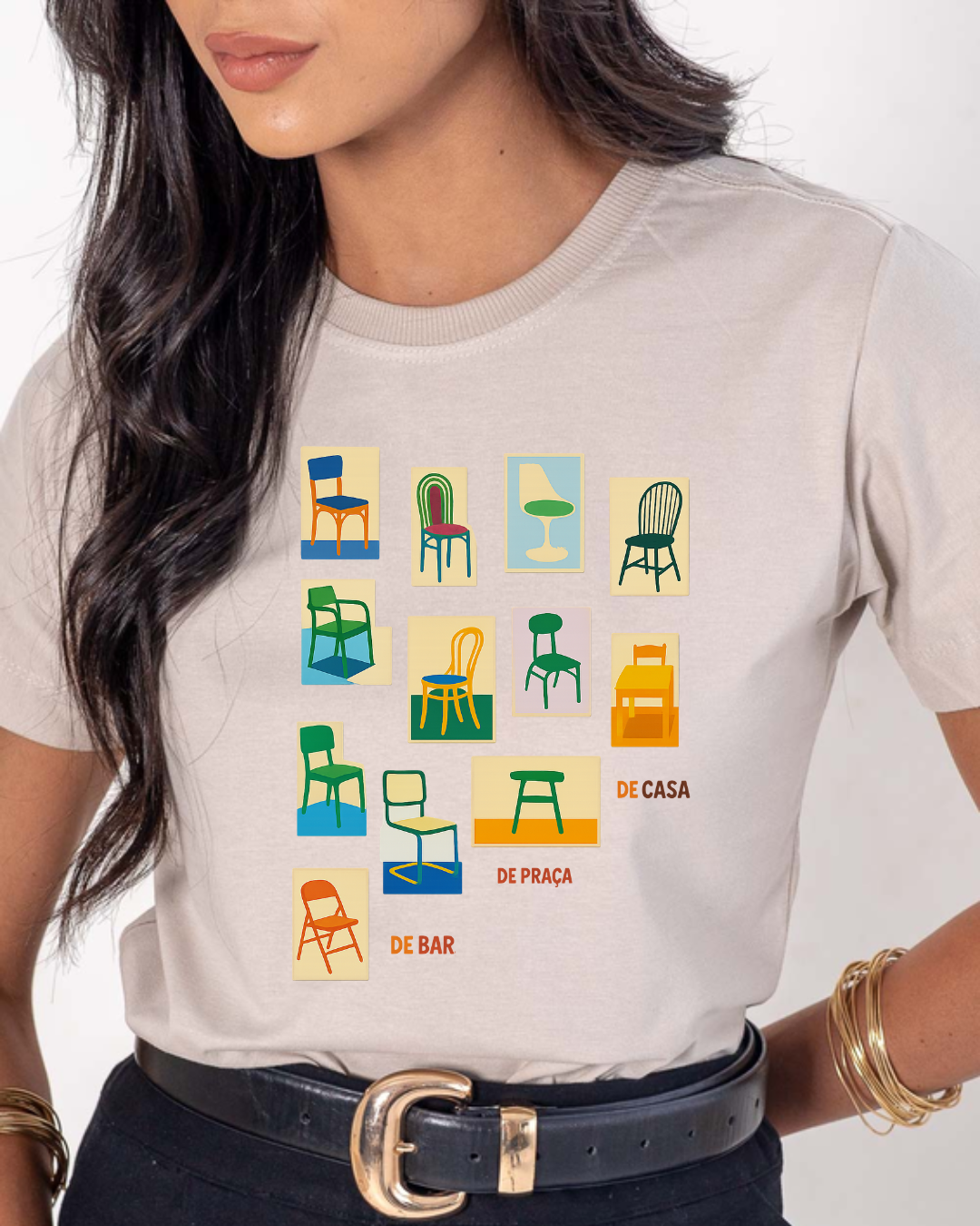 Camiseta Feminina - Cadeirinhas