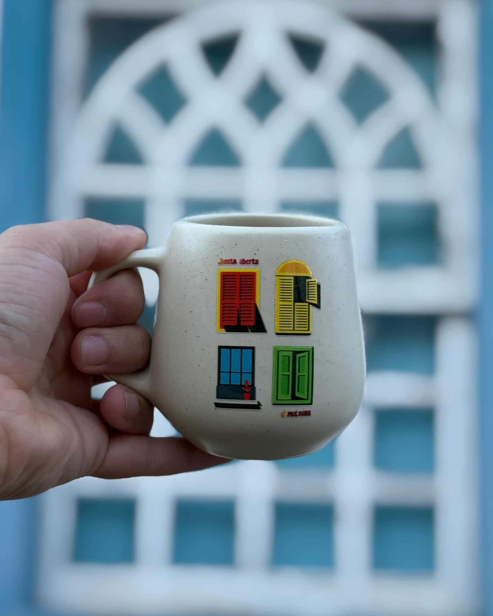 Caneca de porcelana fosca - Janela Aberta É Moldura