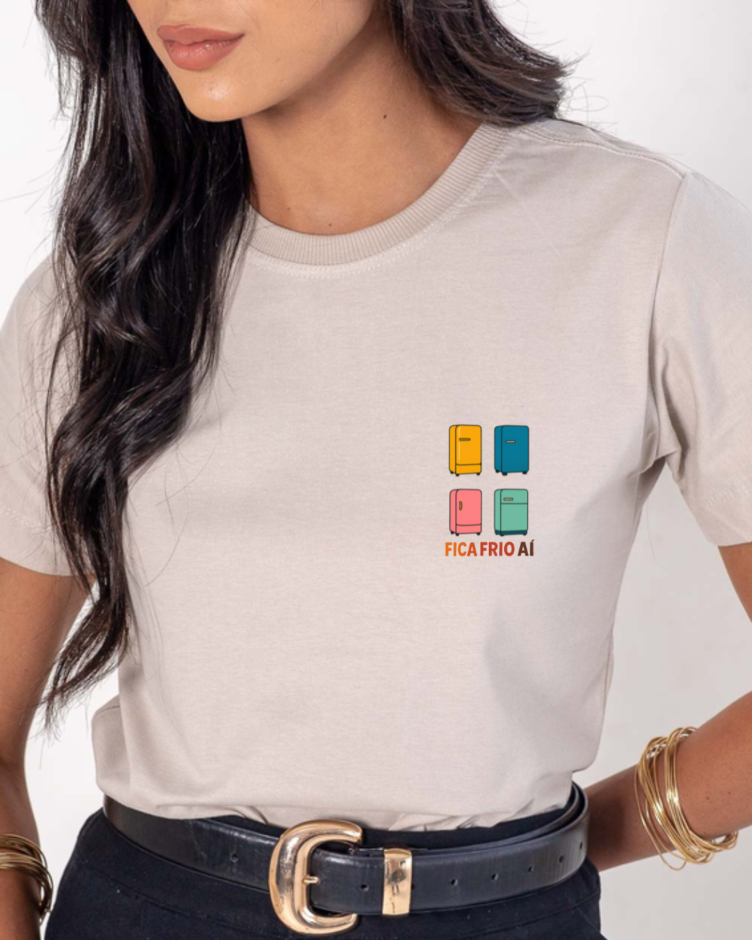 Camiseta Feminina - Fica Frio Aí