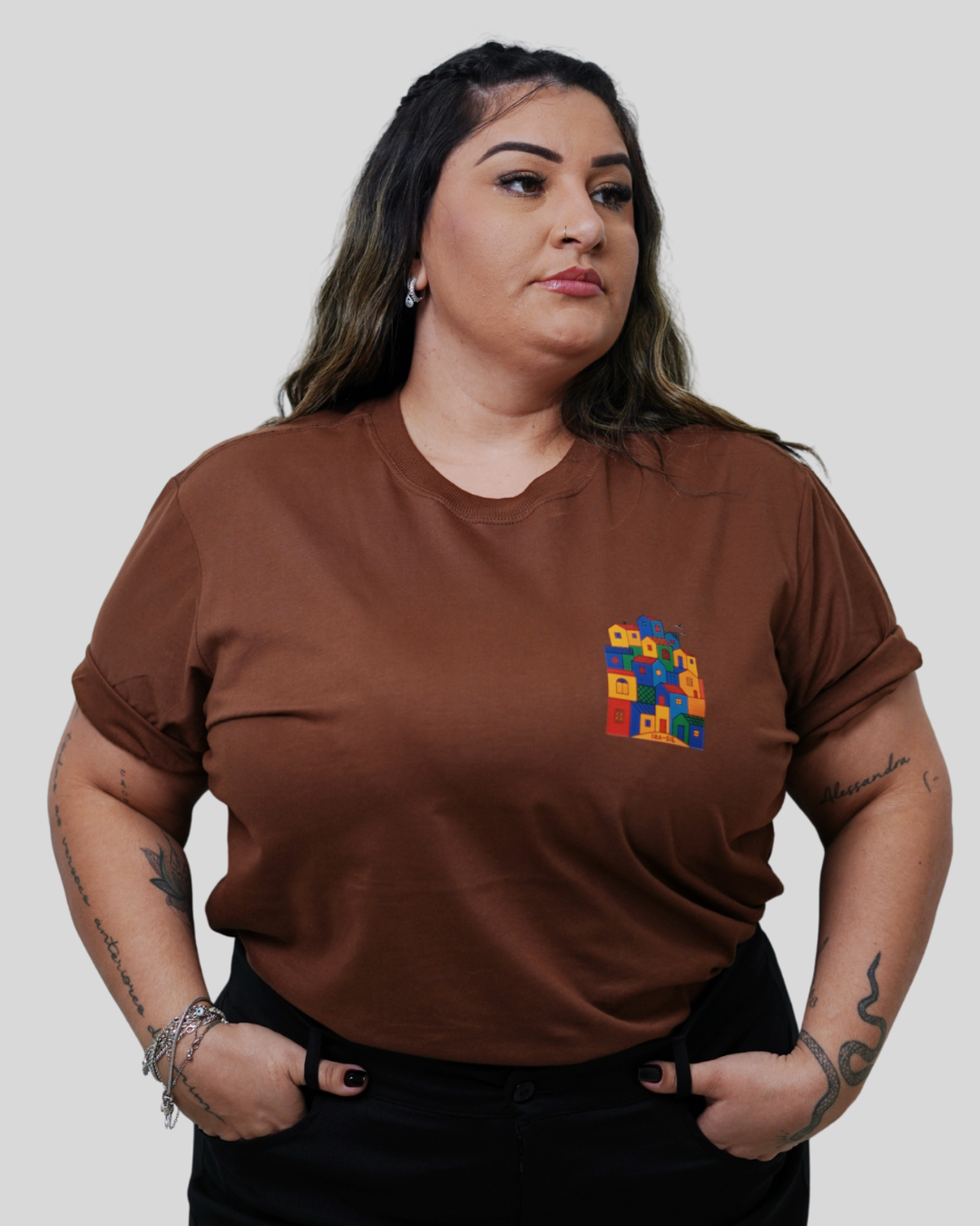 Camiseta Feminina - Casinhas do Brasil