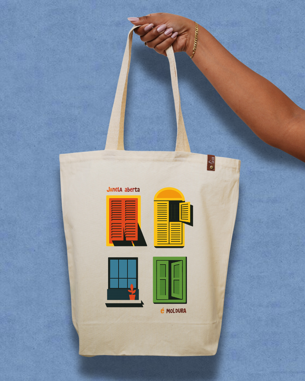 Bolsa teca Ecobag - Janela Aberta É Moldura