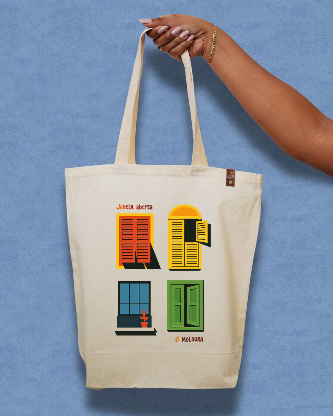 Bolsa teca Ecobag - Janela Aberta É Moldura
