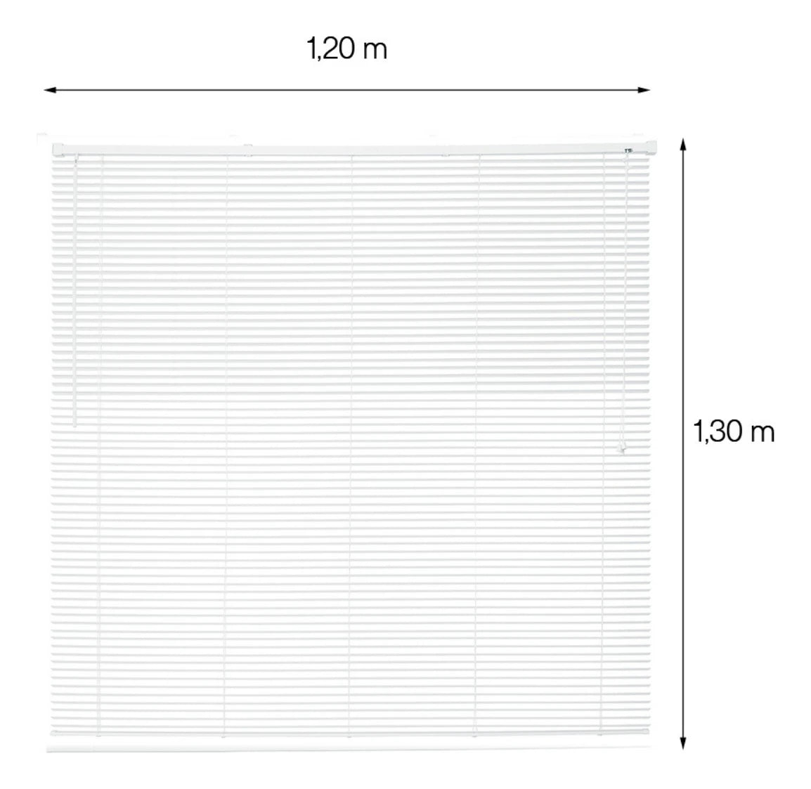 Persiana Horizontal Off 25mm Evolux Branca - 120 X 130cm