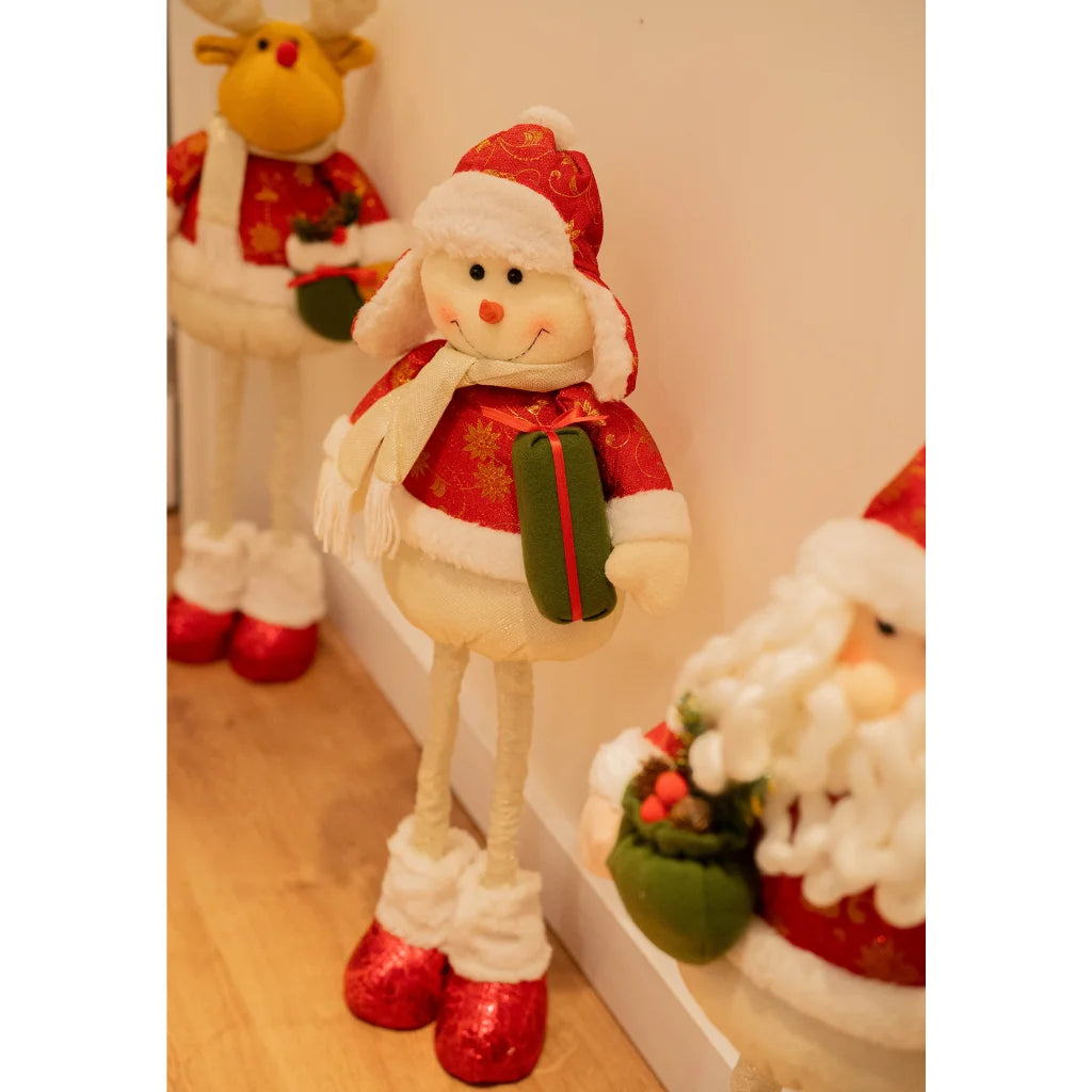 Boneco de Natal decorativo em Poliéster - Altura ajustável até 78cm