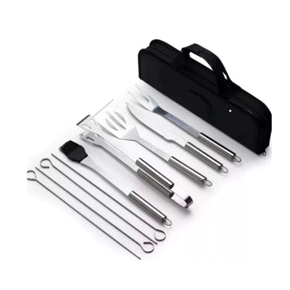 Kit Profissional de Facas Inox para Churrasco Chef Gourmet – 9 Peças