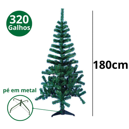 Arvore Natal Grande Pinheiro - 90cm, 120cm, 150cm ou 180cm