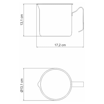 Leiteira Allegra 1,4l Brilho Aço Inox - Tramontina