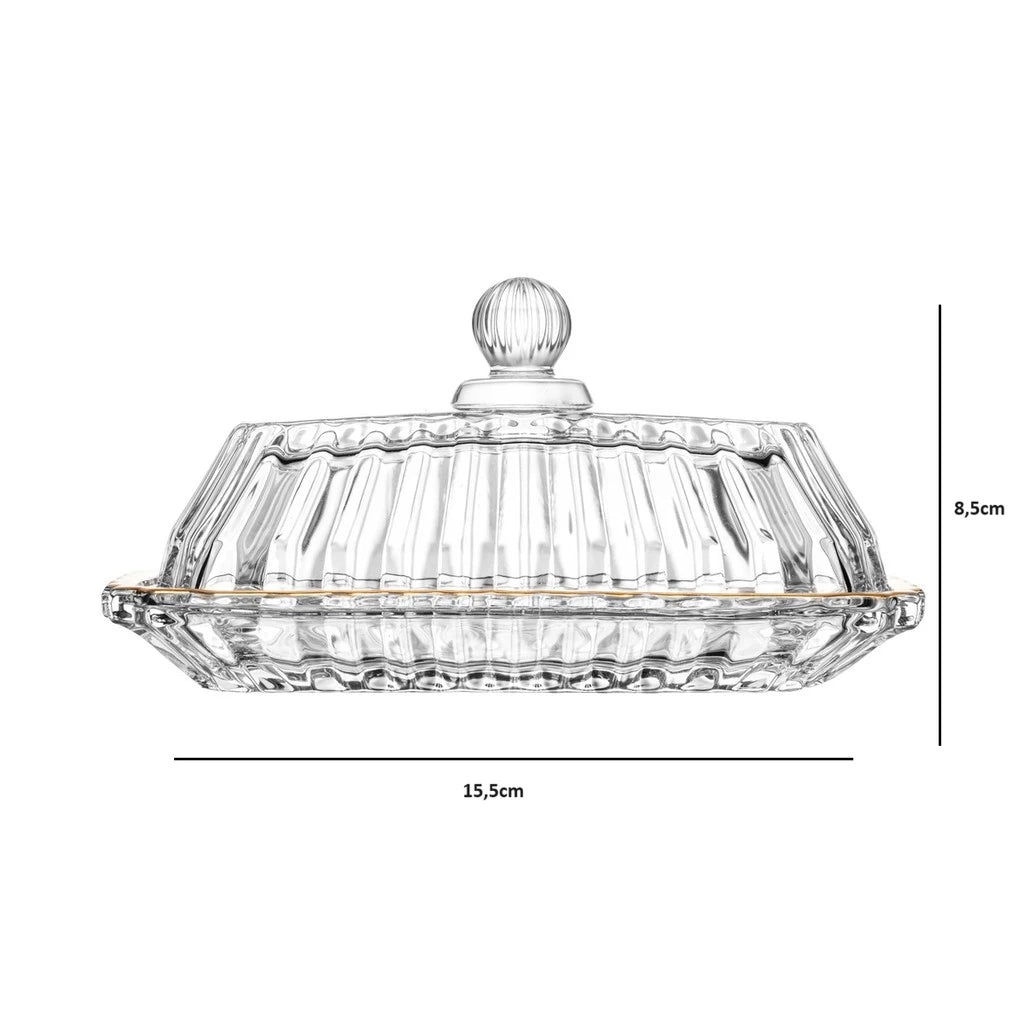 Manteigueira Retangular de Cristal Imperatriz - Wolff